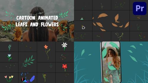 Videohive - Cartoon Animated Leafs And Flowers for Premiere Pro - 43396263 - 43396263