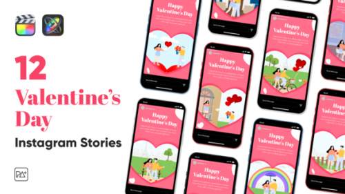Videohive - Valentines Day Instagram Stories for Final Cut Pro X - 43429431 - 43429431