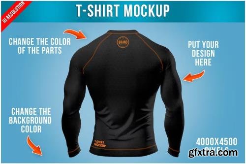 Compression T-Shirt Mockup - Back View Z2XT58Q