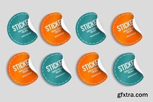 Round Stickers Mockup GGAAJ6V