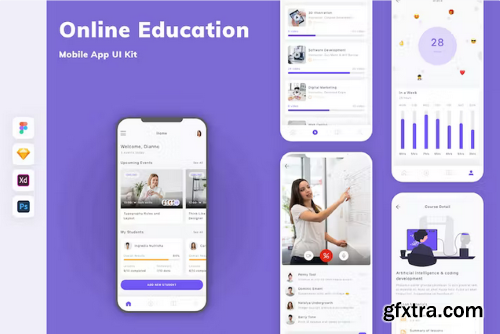 Online Education Mobile App UI Kit