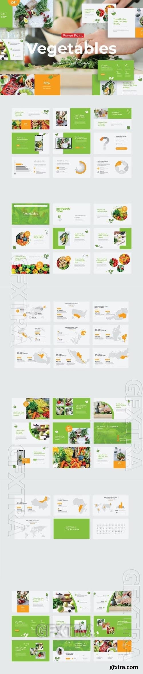 Vegetables - PowerPoint Template A2ZK3DB