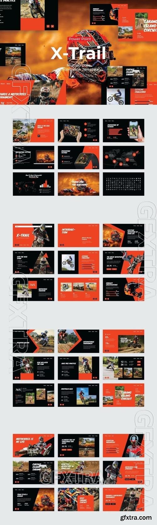 X-Trail - PowerPoint Template P4SW6BZ