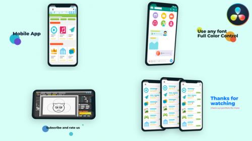 Videohive - Fun Mobile App Presentation for DaVinci Resolve - 43254383 - 43254383
