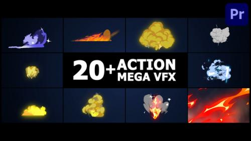 Videohive - Action Mega VFX Pack | Premiere Pro MOGRT - 43407377 - 43407377