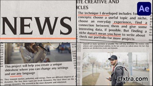 Videohive Newspaper Slideshow for After Effects 43182464