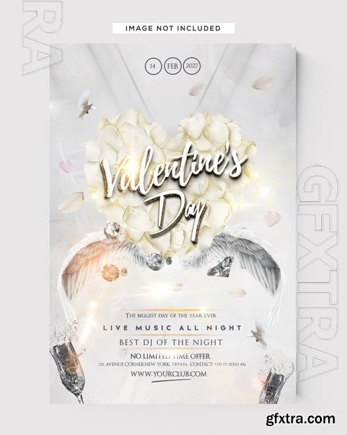 PSD happy valentine's dj party flyer