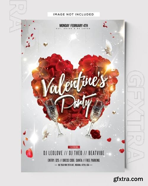 PSD love affair valentines party event flyer