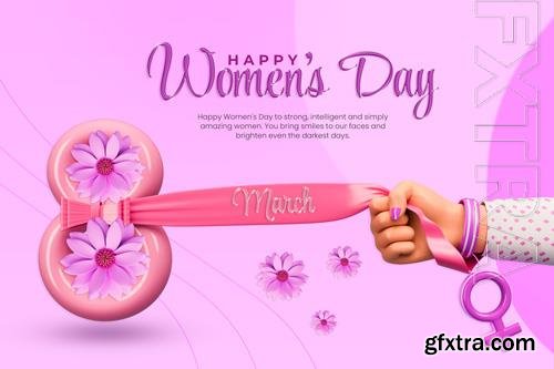 PSD happy women's day social media banner design template vol 2