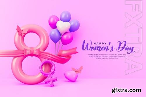 PSD happy women's day social media banner design templates