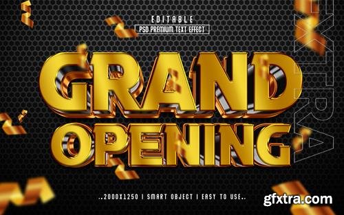 PSD grand opening 3d editable psd text effect style