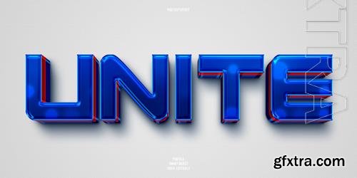 PSD unite 3d editable text effect