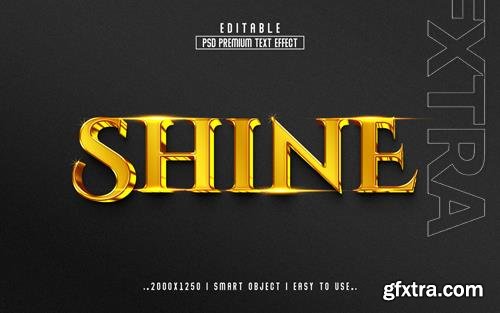 PSD shine 3d text effect style