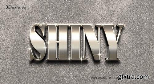 PSD shiny 3d text style effect mockup template