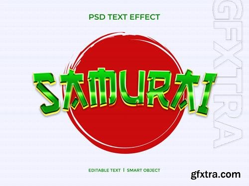 PSD samurai text effect