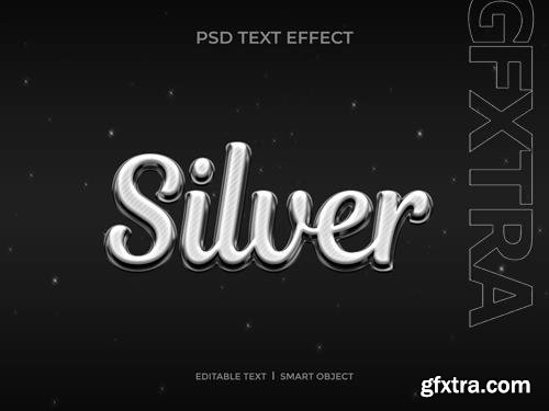 PSD silver text effect