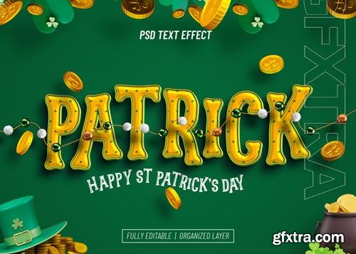 PSD st patrick's day editable text effect