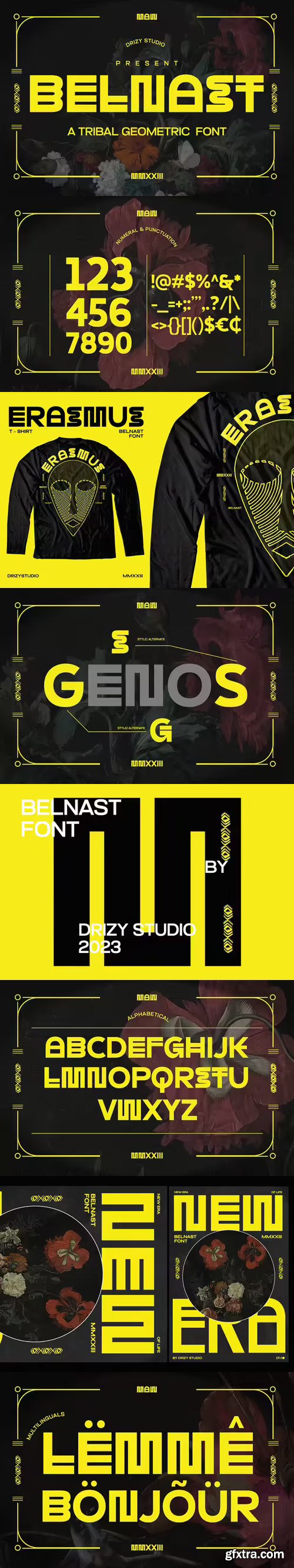 Belnast - Tribal Geometric Font