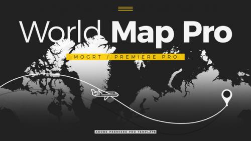 Videohive - World Map Pro / MOGRT / Premiere Pro - 43415211 - 43415211