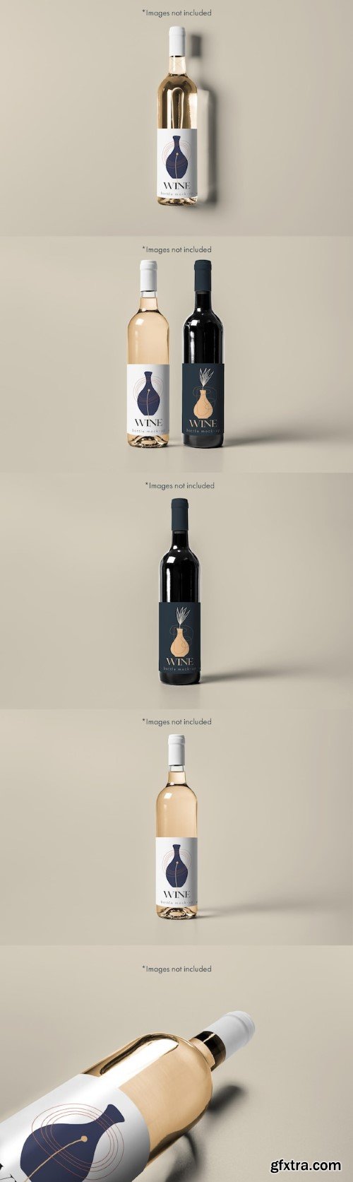 Wine bottle mock-up