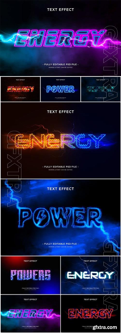 Energy psd text effect