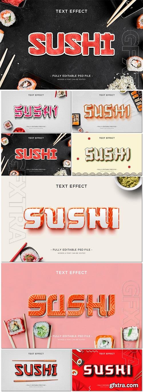 PSD sushi text effect