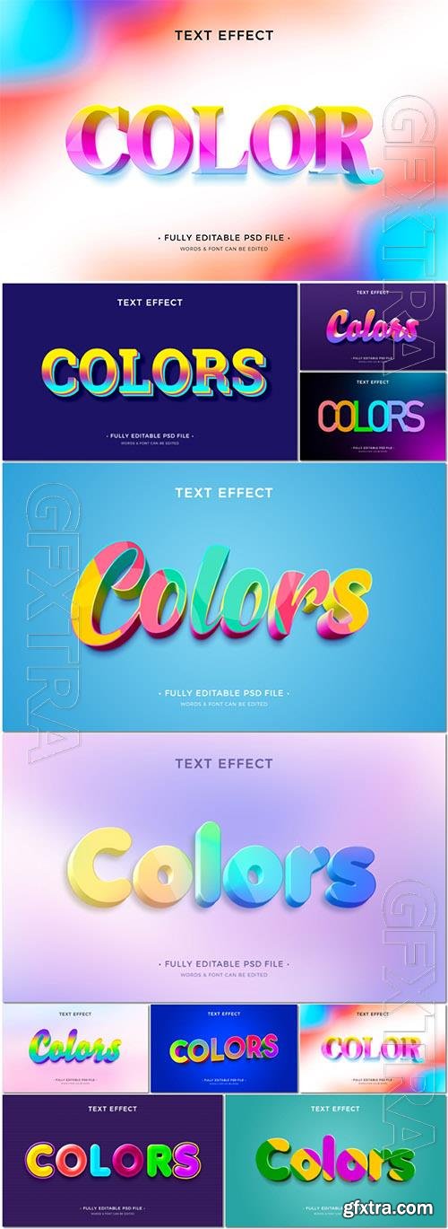 PSD colorful text effect