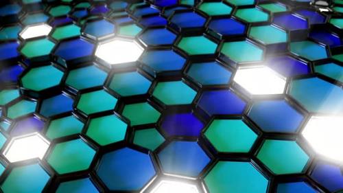 Videohive - Glowy Hexagon Loop - 43412770 - 43412770