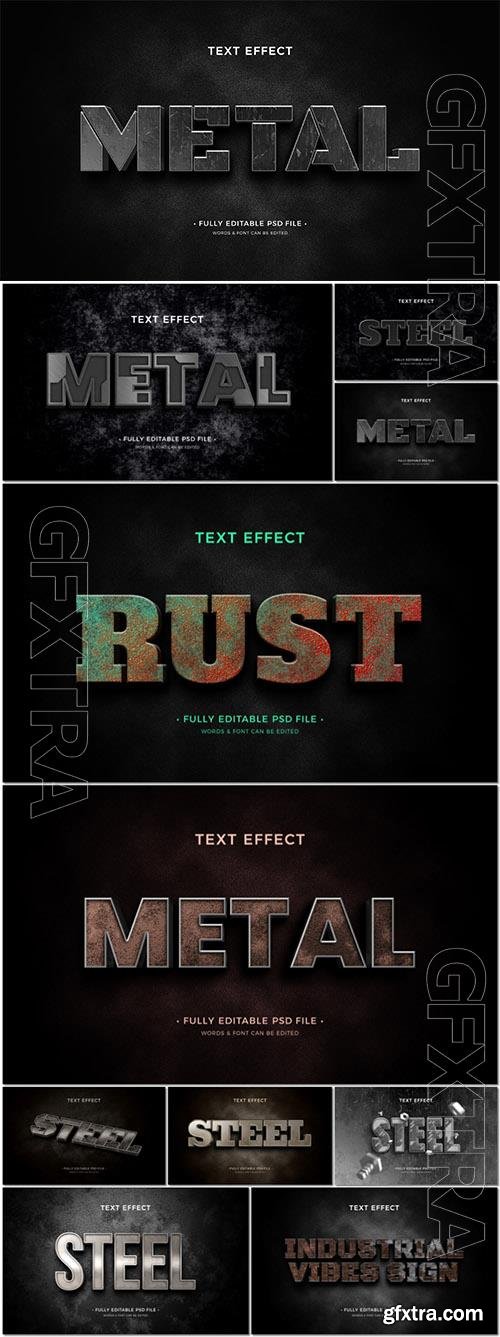 PSD industrial text effect