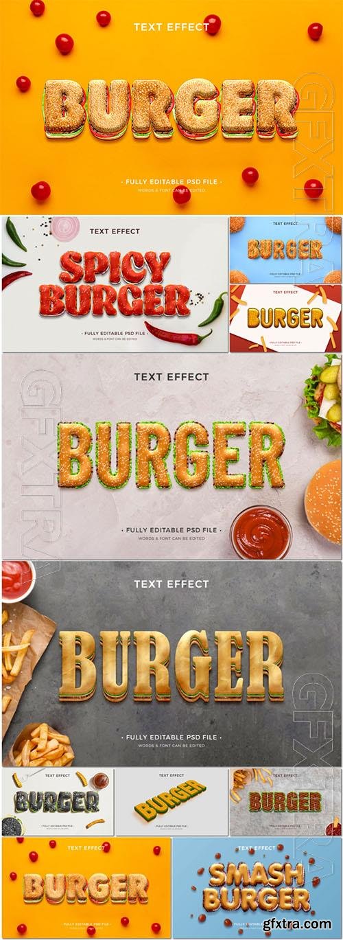 PSD burger text effect