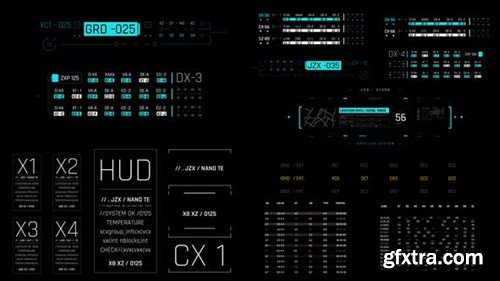 Videohive HUD Text Elements 43424241