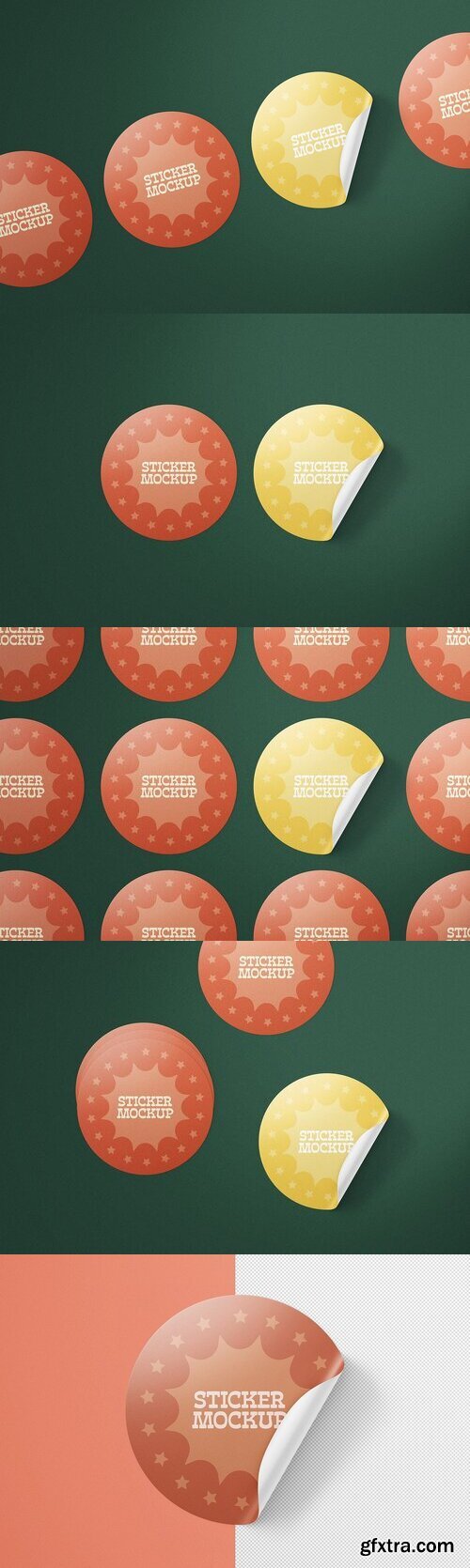 CreativeMarket - Round Sticker Mockups 12170528