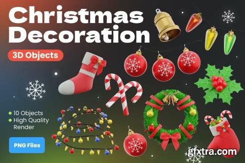 Christmas Decoration 3D Illustrations 8XLK4BS