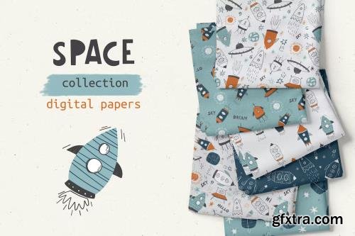 Space Baby Digital Paper Pack YFKUWDM