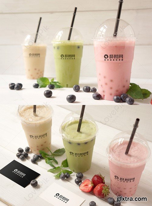 Bubble Tea Packaging Mockup Template 400783908