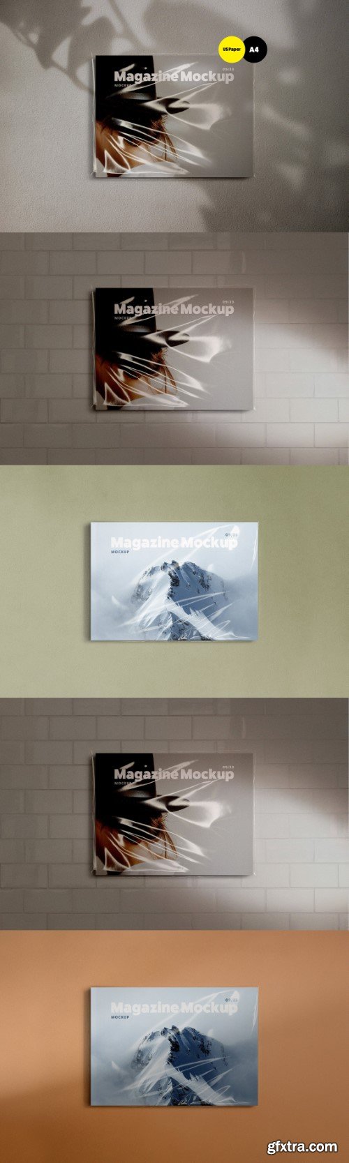 US Paper & A4 Magazine Mockup