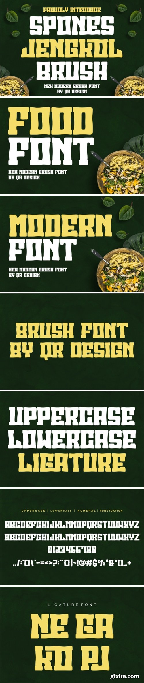 Spones Jengkol Brush Font