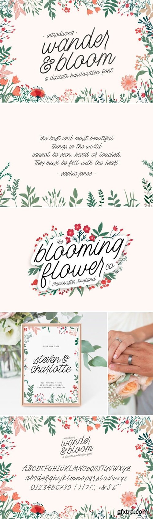 Wander and Bloom Font