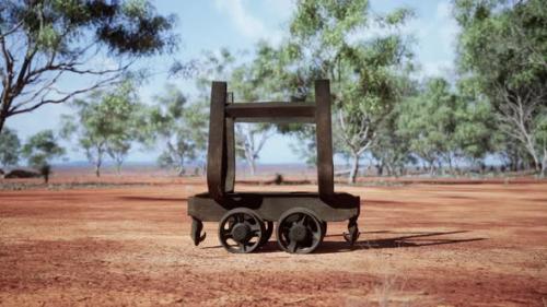 Videohive - Old Rusted Mining Cart in Desert - 43426379 - 43426379