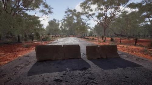 Videohive - Old Rusted Concrete Road Barrier Blocks - 43426452 - 43426452