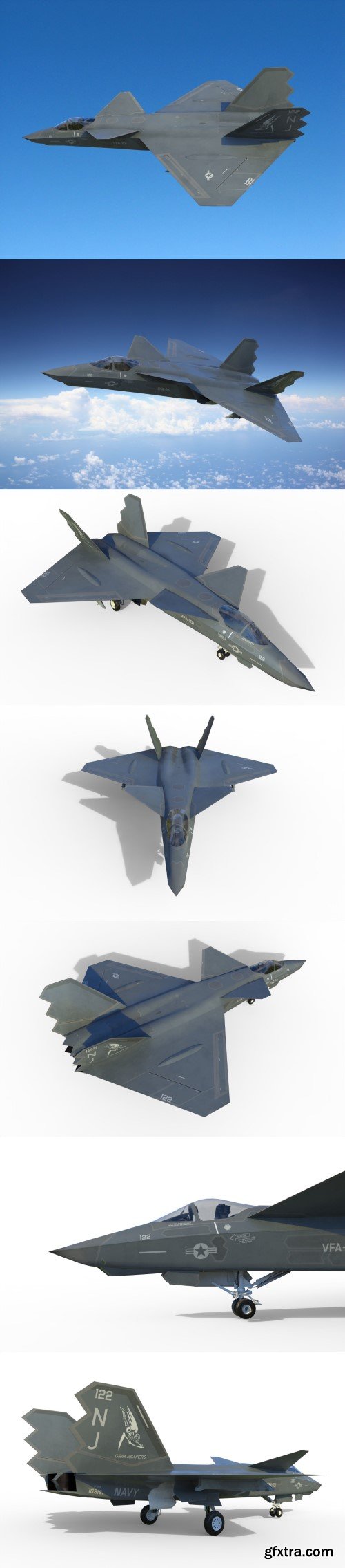 YF-23 naval NATF-23 3D model