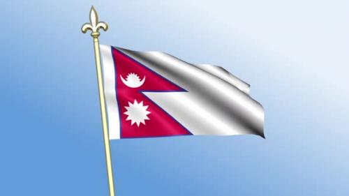 Videohive - Nepal Flag Waving - 43449547 - 43449547