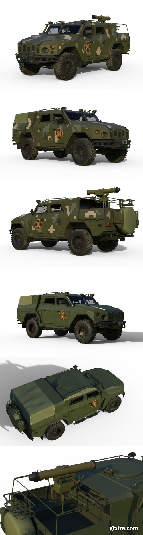 Novator light armored vehicle Stugna P 3D model