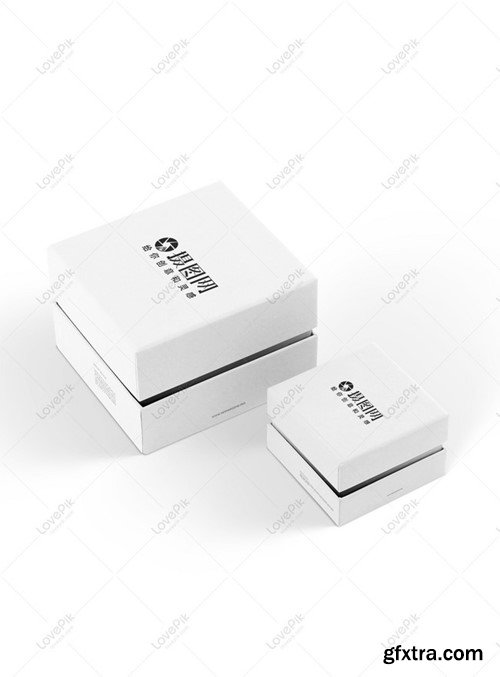 White Gift Box Packaging Mockup Template 400747282