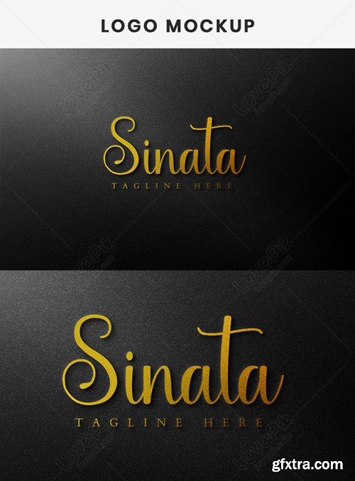 Golden Logo Mockup In Paper Card Template 450058563