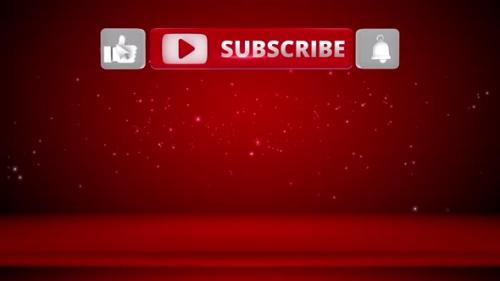 Videohive - Youtube 3d Subscribe Like Button Background Up 4K Loop - 43383979 - 43383979