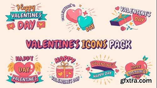 Videohive Valentine's Icons Pack V3 43335084