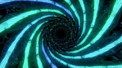 Videohive - A Swirling Blue and Green Tunnel - 43423665 - 43423665