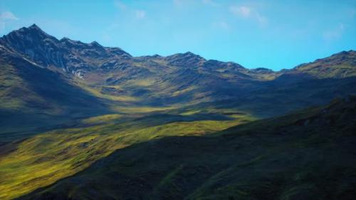 Videohive - Kazakhstan Autmn Landscape with Dry Grass and Mountains - 43424860 - 43424860