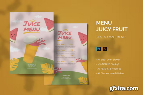 Juicy Fruit - Food Menu